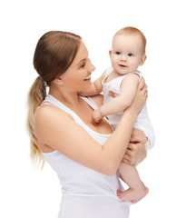 happy mother with adorable baby