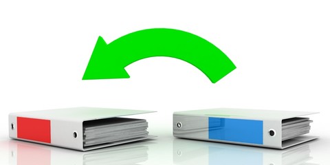 Fototapeta premium office folder and arrow