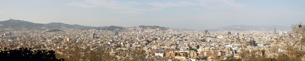 Panorama of Barcelona, Catalonia, Spain