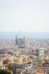 Fototapeta na wymiar View over Barcelona, Catalonia, Spain