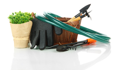 Garden tools isolated on white