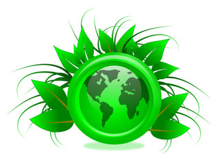 Eco Friendly Green Globe Illustration
