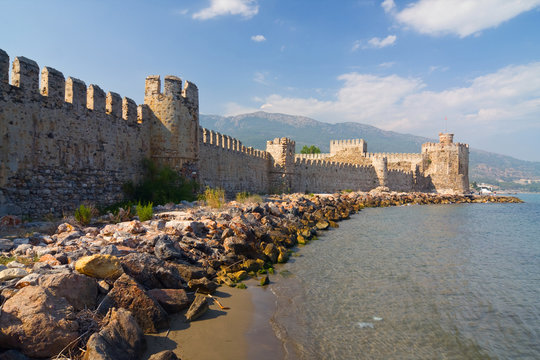Maumere fortress and sea near Anamur, Turkey
