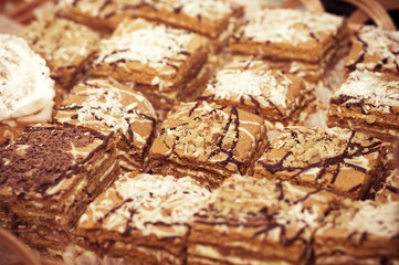 Small tasty cakes with stuffing