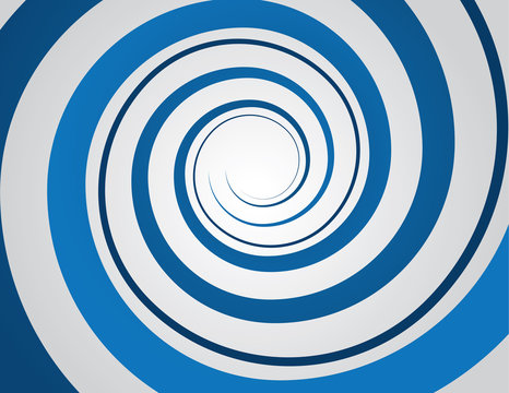 Blue spiral and gray background