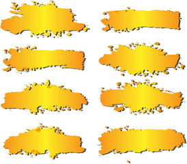 Gold Grunge Labels Tags - Vector Art Backgrounds