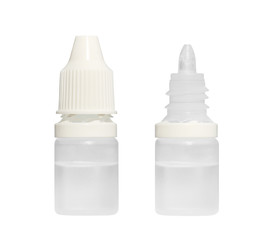 Eye drop bottle isolated on white background