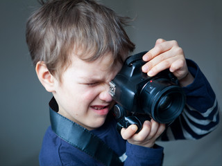 Portrait of young photographer