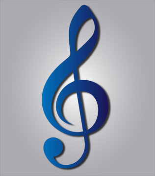Blue Music G clef