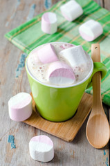 Fototapeta na wymiar Coffee with marshmallow