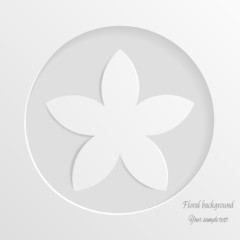Abstract background with white flower