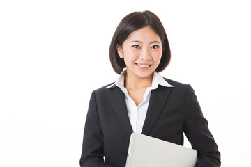 ビジネスウーマン　コンピューター