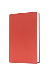old, red book isolated on white background
