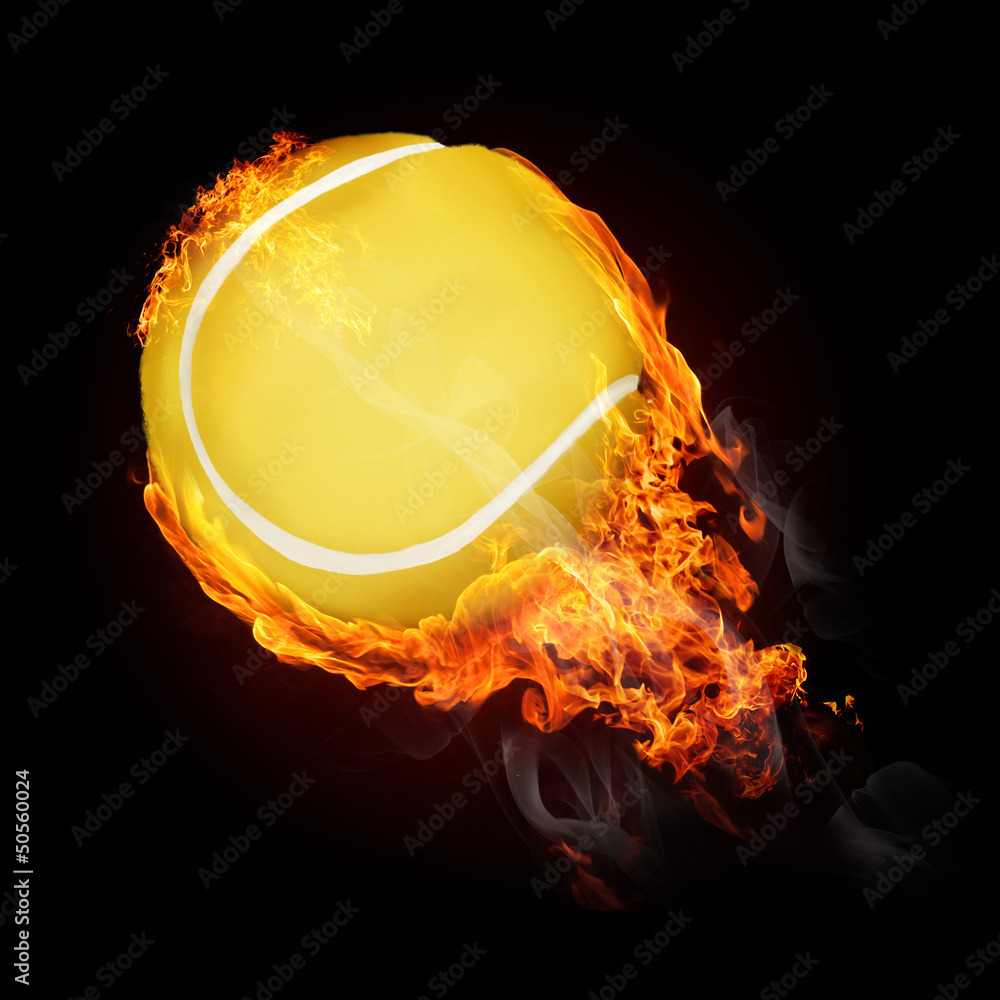 Poster burning objects and objects on fire background