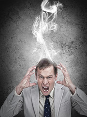 Stressed out businessman