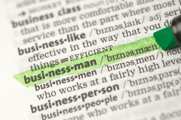 Businessman highlighted