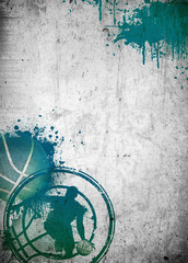 Basketball and streetball poster or flyer background