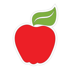 Cartoon Apple Sticker