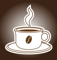 Hot Fresh Coffee Cup Sticker