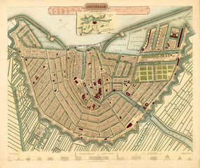 Amsterdam vintage map