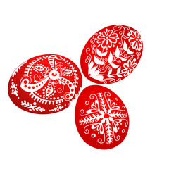 Easter eggs vector isolated on white background