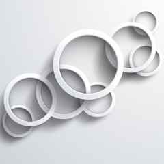 Vector 3d circles background