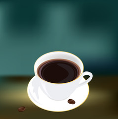 Morning black Coffee on a abstract background