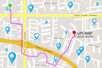 GPS map icon.