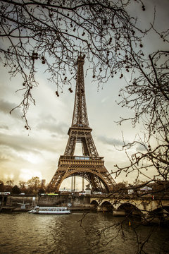 Fototapeta Paris Tour Eiffel Sunset