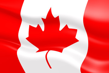 Obraz premium 3d flag of Canada
