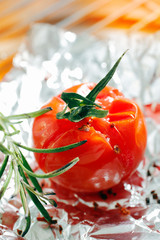 Cooked tomato and rosmary