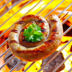 Flaming Rolled Sausage