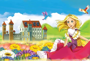 Photo sur Plexiglas Chateau La fée - Belle Manga Girl - illustration