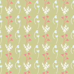 Seamless pattern of flowers background