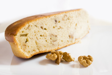 cake with nuts on a plate