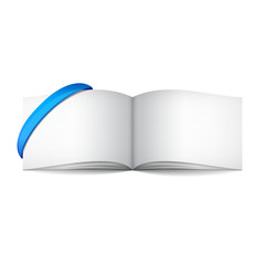 Empty white books with ribbon