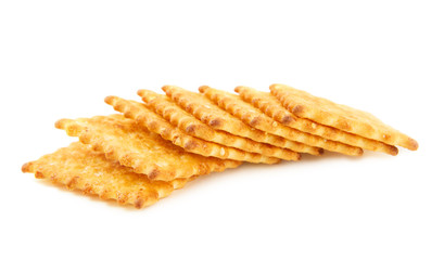 Crackers isolated on a white background
