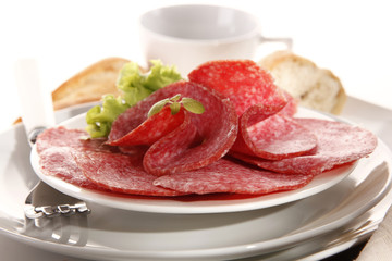 Sliced salami