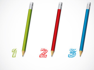 Infographic design with pencils