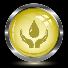 Protection blood. Internet button. Vector illustration.