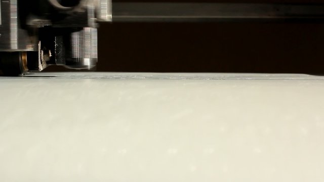 Cutting plotters use knives to cut the letters on vinyl film