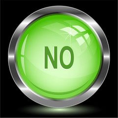 No. Internet button. Vector illustration.
