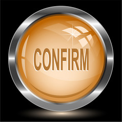 Confirm. Internet button. Vector illustration.