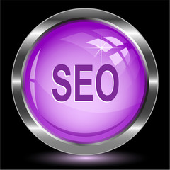 Seo. Internet button. Vector illustration.