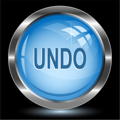 Undo. Internet button. Vector illustration.