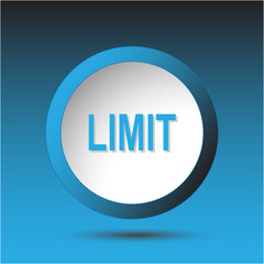 Limit. Plastic button. Vector illustration.