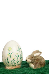 Easter rabbit with a decorated egg