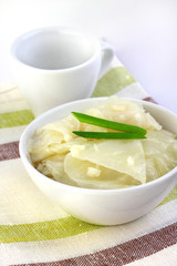 Marinated cabbage with vinegar and garlic