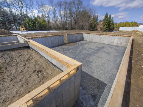 Poured Concrete Basement And House Foundation