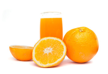 Orange juice and oranges